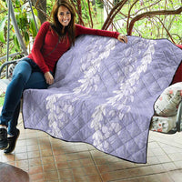 Puakenikeni and Maile Lei Quilt Purple Double Strand Lei