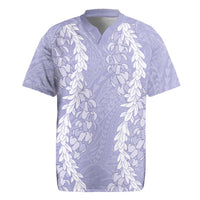 Puakenikeni and Maile Lei Rugby Jersey Purple Double Strand Lei