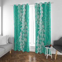 Puakenikeni and Maile Lei Window Curtain Sage Green Double Strand Lei LT9 With Grommets Sage Green - Polynesian Pride
