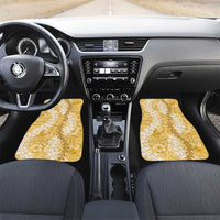 Gold Puakenikeni and Maile Lei Car Mats Hawaiian Style Tribal Tapa Double Strand Lei