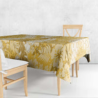 Gold Puakenikeni and Maile Lei Tablecloth Hawaiian Style Tribal Tapa Double Strand Lei
