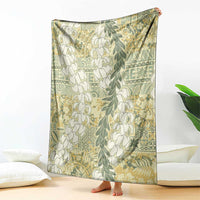 Vintage Puakenikeni and Maile Lei Blanket Hawaiian Style Tribal Tapa Double Strand Lei