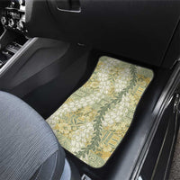 Vintage Puakenikeni and Maile Lei Car Mats Hawaiian Style Tribal Tapa Double Strand Lei