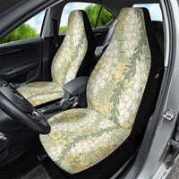 Vintage Puakenikeni and Maile Lei Car Seat Cover Hawaiian Style Tribal Tapa Double Strand Lei LT9 - Polynesian Pride