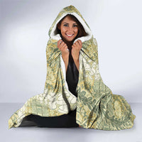 Vintage Puakenikeni and Maile Lei Hooded Blanket Hawaiian Style Tribal Tapa Double Strand Lei LT9 - Polynesian Pride