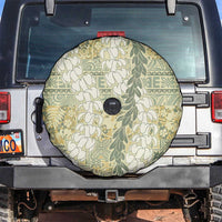 Vintage Puakenikeni and Maile Lei Spare Tire Cover Hawaiian Style Tribal Tapa Double Strand Lei LT9 Vintage - Polynesian Pride