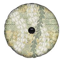 Vintage Puakenikeni and Maile Lei Spare Tire Cover Hawaiian Style Tribal Tapa Double Strand Lei LT9 - Polynesian Pride