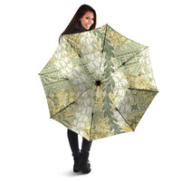 Vintage Puakenikeni and Maile Lei Umbrella Hawaiian Style Tribal Tapa Double Strand Lei - Polynesian Pride
