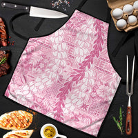 Pink Puakenikeni and Maile Lei Apron Hawaiian Style Tribal Tapa Double Strand Lei - Polynesian Pride