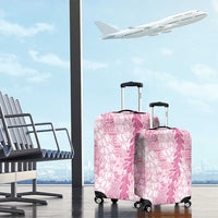 Pink Puakenikeni and Maile Lei Luggage Cover Hawaiian Style Tribal Tapa Double Strand Lei LT9 - Polynesian Pride