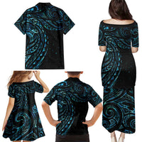 New Zealand Tribal Tattoo Family Matching Puletasi and Hawaiian Shirt With Matariki Art LT9 - Polynesian Pride