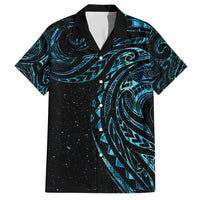 New Zealand Tribal Tattoo Family Matching Short Sleeve Bodycon Dress and Hawaiian Shirt With Matariki Art LT9 Dad's Shirt - Short Sleeve Galaxy - Polynesian Pride