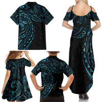 New Zealand Tribal Tattoo Family Matching Summer Maxi Dress and Hawaiian Shirt With Matariki Art LT9 - Polynesian Pride