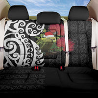 New Zealand Kakapo Christmas Back Car Seat Cover Meri Kirihimete Pohutukawa Flowers LT9 One Size Black - Polynesian Pride