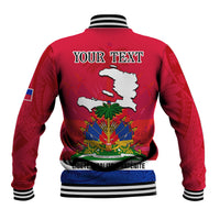 Haiti Independence Day Baseball Jacket Libete Egalite Fratenite Ayiti 1804 With Polynesian Pattern LT9 - Polynesian Pride