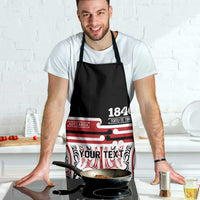 Personalised Toitu Te Tiriti Aotearoa 1840 Apron Red Kowhaiwhai Puhoro - Polynesian Pride