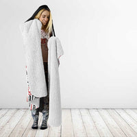 Personalised Toitu Te Tiriti Aotearoa 1840 Hooded Blanket Red Kowhaiwhai Puhoro - Polynesian Pride