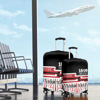 Personalised Toitu Te Tiriti Aotearoa 1840 Luggage Cover Red Kowhaiwhai Puhoro - Polynesian Pride
