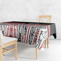 Personalised Toitu Te Tiriti Aotearoa 1840 Tablecloth Red Kowhaiwhai Puhoro - Polynesian Pride