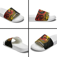 Papua New Guinea Tribal Tattoo Slide Sandals 50th Independence Anniversary LT9 - Polynesian Pride
