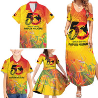 Papua New Guinea Unity in Diversity Family Matching Summer Maxi Dress and Hawaiian Shirt 50th Indipendens Papua Niugini LT9 - Polynesian Pride