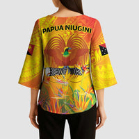 Papua New Guinea Unity in Diversity Kimono Sleeve Blouse 50th Indipendens Papua Niugini LT9 - Polynesian Pride