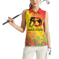 Papua New Guinea Unity in Diversity Women Sleeveless Polo Shirt 50th Indipendens Papua Niugini