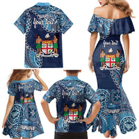 Personalised Fiji 54th Anniversary Family Matching Mermaid Dress and Hawaiian Shirt Siga Ni Bula Galala Marautaki O Viti LT9 - Polynesian Pride