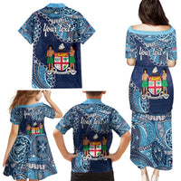 Personalised Fiji 54th Anniversary Family Matching Puletasi and Hawaiian Shirt Siga Ni Bula Galala Marautaki O Viti LT9 - Polynesian Pride