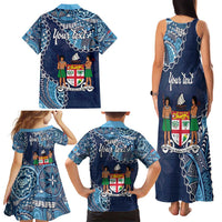 Personalised Fiji 54th Anniversary Family Matching Tank Maxi Dress and Hawaiian Shirt Siga Ni Bula Galala Marautaki O Viti LT9 - Polynesian Pride