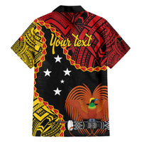 Personalised Papua New Guinea 49th Anniversary Family Matching Short Sleeve Bodycon Dress and Hawaiian Shirt Hapi De bilong Indipendens Papua Niugini LT9 - Polynesian Pride