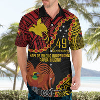 Personalised Papua New Guinea 49th Anniversary Hawaiian Shirt Hapi De bilong Indipendens Papua Niugini LT9 - Polynesian Pride