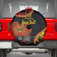 Personalised Papua New Guinea 49th Anniversary Spare Tire Cover Hapi De bilong Indipendens Papua Niugini