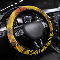 Papua New Guinea 49th Anniversary Steering Wheel Cover Bird of Paradise Unity In Diversity