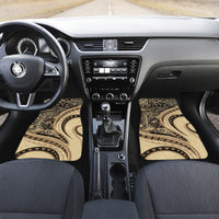 Hawaiian Hibiscus Tribal Vintage Motif Car Mats Ver 2 LT9 Set 2pcs - Front Beige - Polynesian Pride