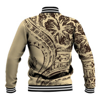 Hawaiian Hibiscus Tribal Vintage Motif Baseball Jacket Ver 3
