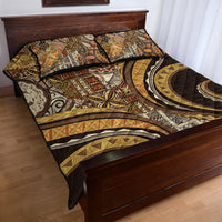 Hawaiian Hibiscus Tribal Vintage Motif Quilt Bed Set Ver 4