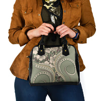 Hawaiian Hibiscus Tribal Vintage Motif Shoulder Handbag Ver 6 LT9 - Polynesian Pride