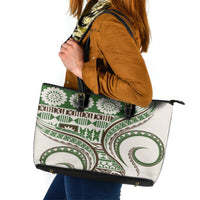 Hawaiian Hibiscus Tribal Vintage Motif Leather Tote Bag Ver 7