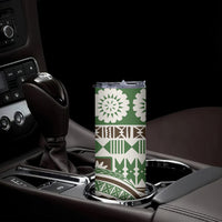 Hawaiian Hibiscus Tribal Vintage Motif Skinny Tumbler Ver 7