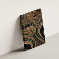 Hawaiian Hibiscus Tribal Vintage Motif Canvas Wall Art Ver 8
