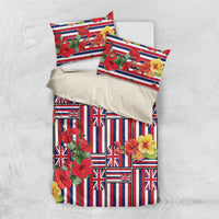 Hawaii Hibiscus Lei Bedding Set Hawaiian Flag Motif
