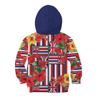 Hawaii Hibiscus Lei Kid Hoodie Hawaiian Flag Motif