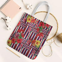 Hawaii Hibiscus Lei Tote Bag Hawaiian Flag Motif