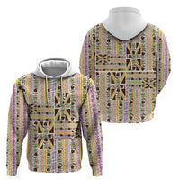 Hawaii Lokelani Pikake Lei Hoodie Hawaiian Flag Motif