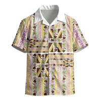 Hawaii Lokelani Pikake Lei Kid Hawaiian Shirt Hawaiian Flag Motif LT9 - Polynesian Pride
