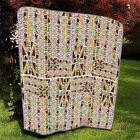 Hawaii Lokelani Pikake Lei Quilt Hawaiian Flag Motif