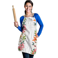 Hawaii Tropical Twist Lei Apron Hawaiian Flag Motif