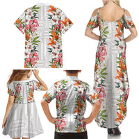 Hawaii Tropical Twist Lei Family Matching Summer Maxi Dress and Hawaiian Shirt Hawaiian Flag Motif LT9 - Polynesian Pride