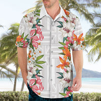 Hawaii Tropical Twist Lei Hawaiian Shirt Hawaiian Flag Motif LT9 - Polynesian Pride